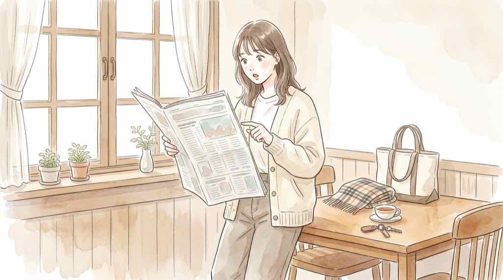 第一興商の情報漏洩の最新状況を確認する女性のイラスト