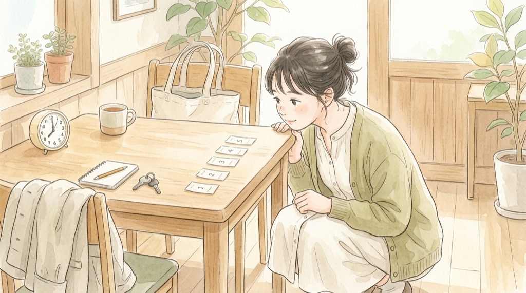 代官山蚤の市の整理券グループと集合時間を確認する様子