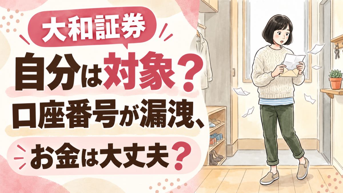 大和証券 情報漏洩で自分は対象？口座番号が漏れたら大丈夫か不安な人のためのイメージ