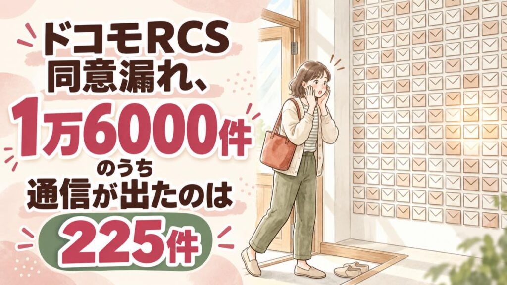 ドコモRCS同意漏れで自分が対象か確かめる人のイメージ