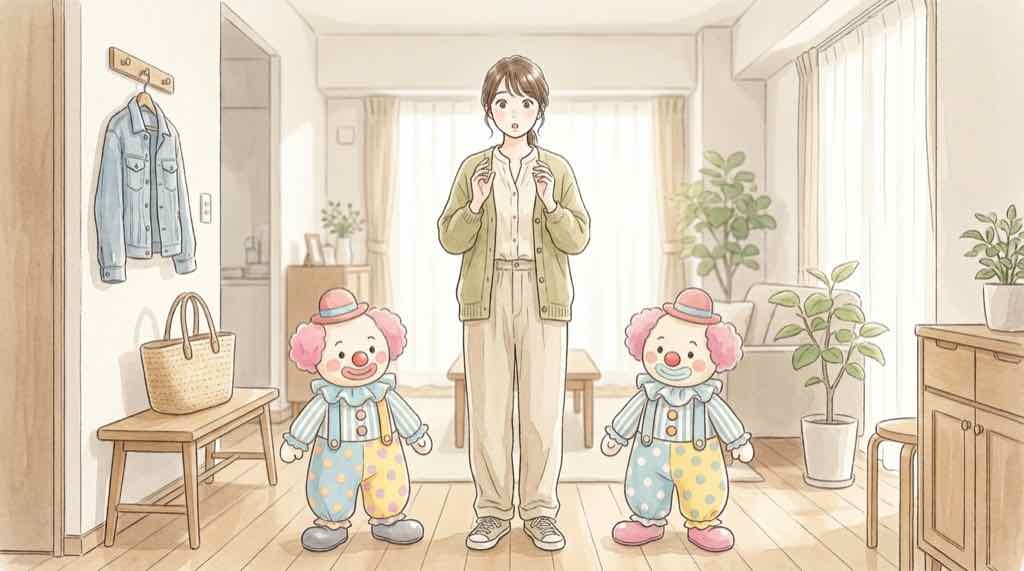 ドナルド ロナルドの違いを調べて驚く日本人女性の水彩イラスト