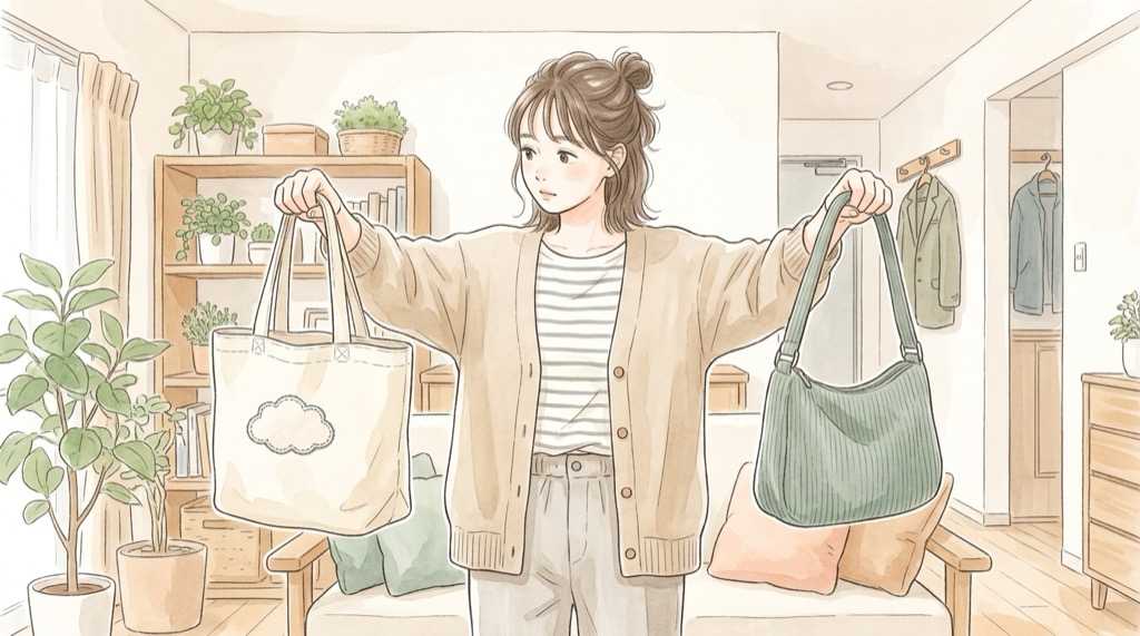 12,000円と7,500円のシナモロール福袋のグッズを並べて比べるイメージ