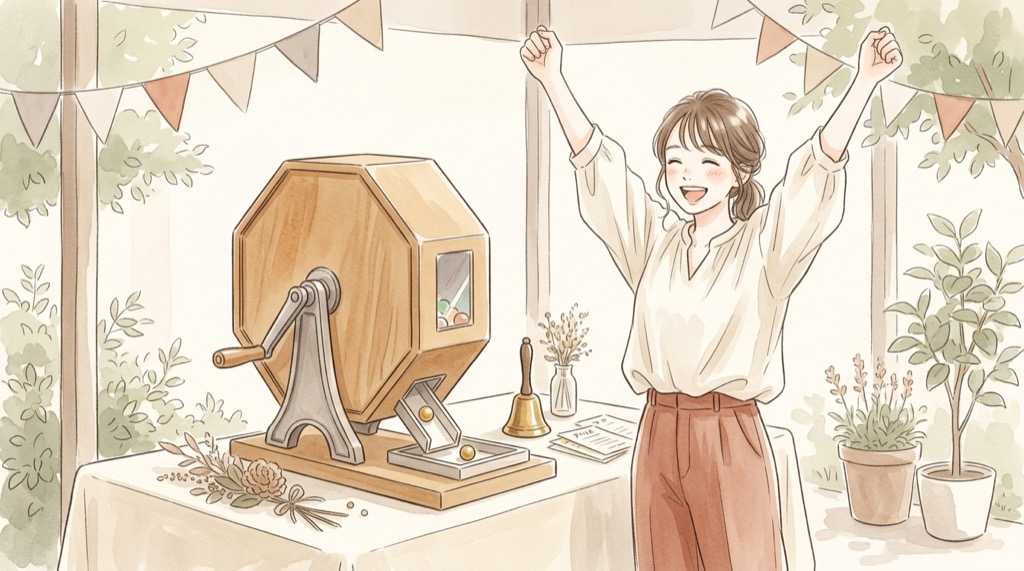 ドラフト2026で競合しそうな選手をくじ引きの箱とボールで表したイラスト