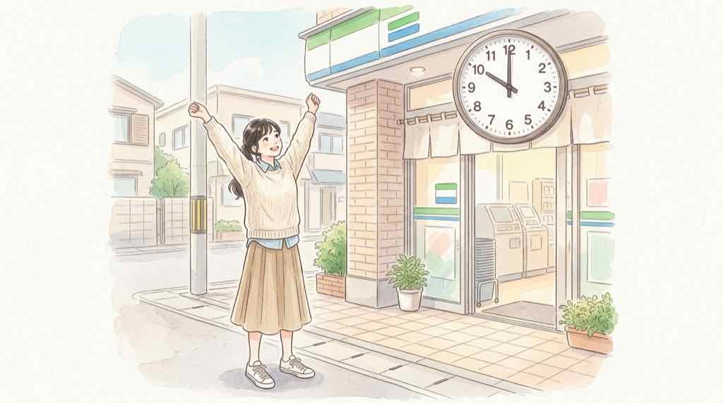 ファミマ サンリオの発売は何時から?10時に店頭へ向かう女性の朝