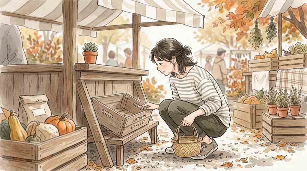 ふるさと納税 10月から受付終了になった返礼品を確認する女性のイラスト