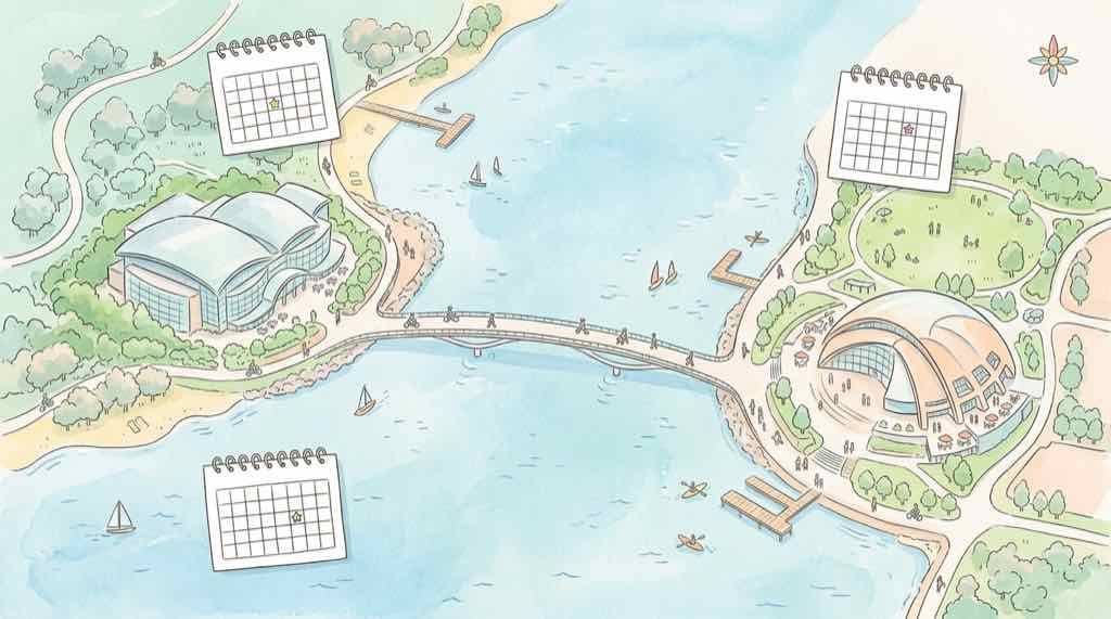GIFT アイドルフェス2026の日程と有明・青海の2会場を示した図解