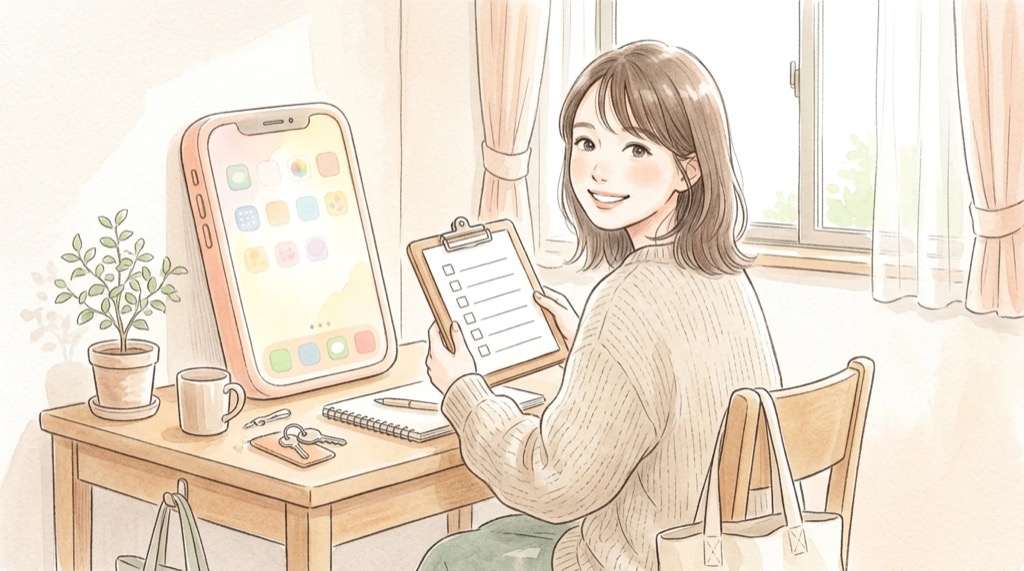 Gmail フィッシングを見分ける6つの確認ポイントをチェックするイラスト