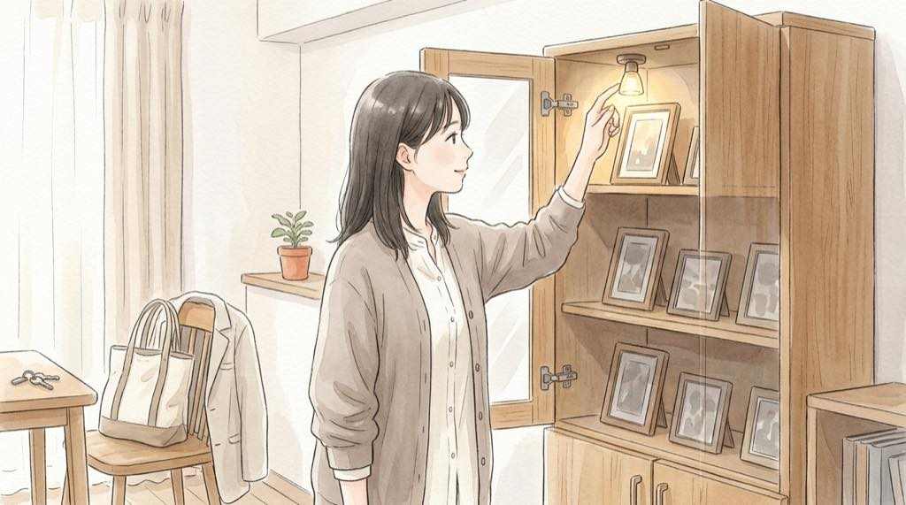 Gyazoの画像が見られないときに配信再開を確認する女性のイラスト