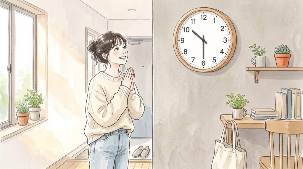 BLOOM SETの販売時間10:30を待つ朝マックの時間帯イメージ