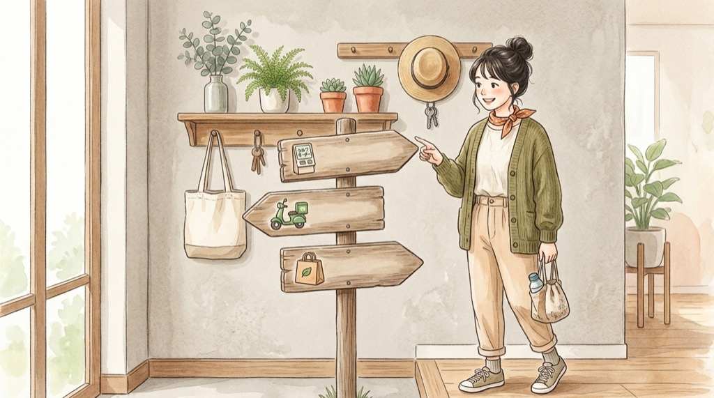 BLOOM SETの頼み方3通り|セルフオーダー端末で注文する女性