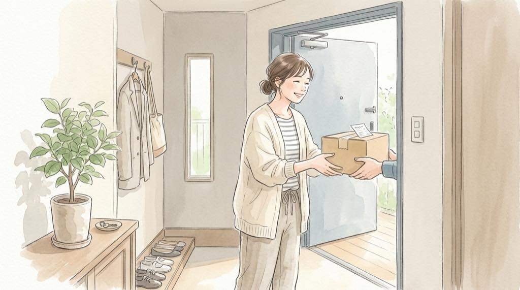 はぴだんぶい サンキューマート オンライン予約の注意点、送料と配送方法を確認する様子