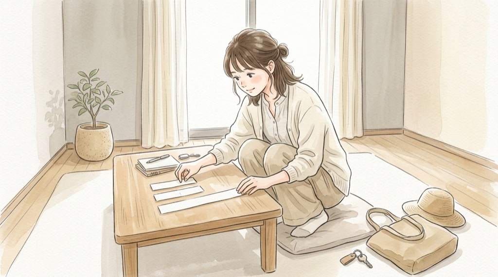 ハッピーセットUSJの販売スケジュール早見表。第1弾・第2弾・第3弾の期間を比較した水彩イラスト