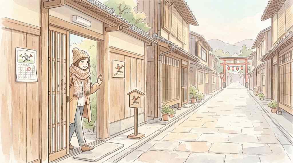 全国高校駅伝2026の開催日と都大路の早見表をイメージした水彩イラスト