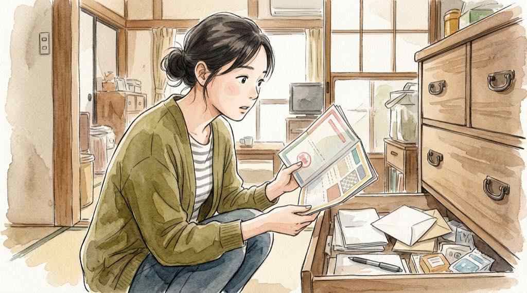 日立家電の保証と修理は継続？保証書と購入記録を確認する様子