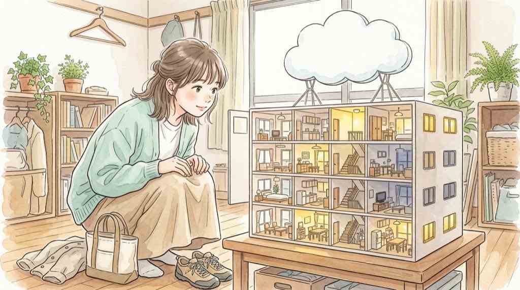 IDCFクラウドの495社に影響という数字を確かめる女性のイラスト