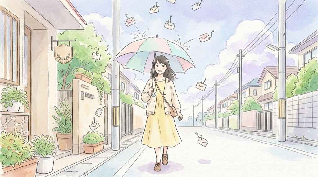 IDCFクラウド障害後に個人情報とパスワードを確認する女性のイラスト