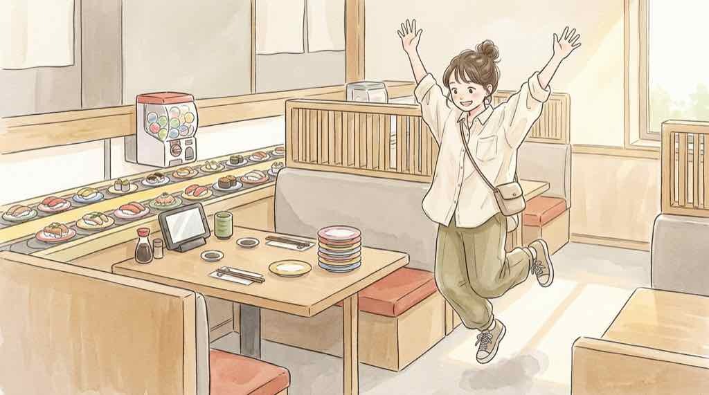 くら寿司 にじさんじ 2026のコラボ開催を楽しみにする女性