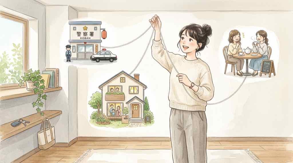 巡るスワン 相関図の全体像を職場・家族・幼なじみの3系統で整理するイメージ