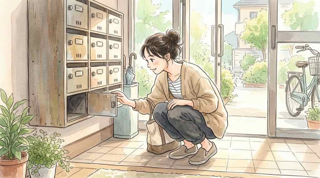 無印良品の情報漏洩で自分が対象か確認するために画面を見比べる女性のイラスト