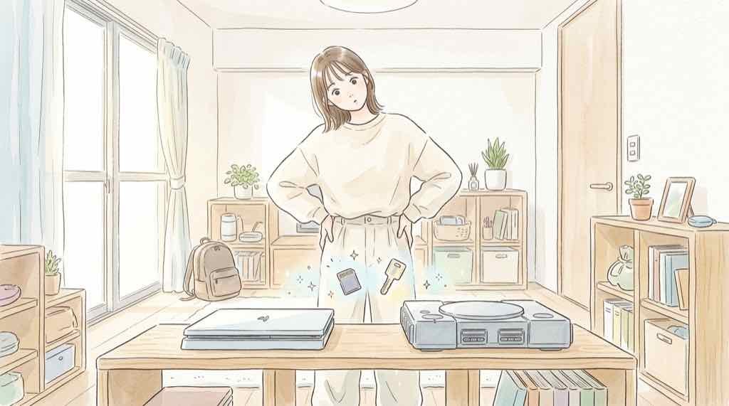 サンリオ パーティランドのSwitchとSwitch 2を見比べる女性