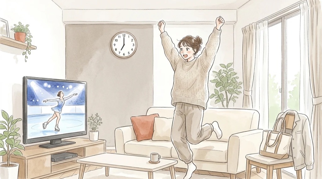 NHK杯フィギュア2026の放送時間と出場選手をまとめた記事のイラスト