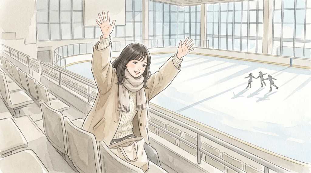 NHK杯フィギュア2026の出場予定選手を紹介するスケートのイラスト