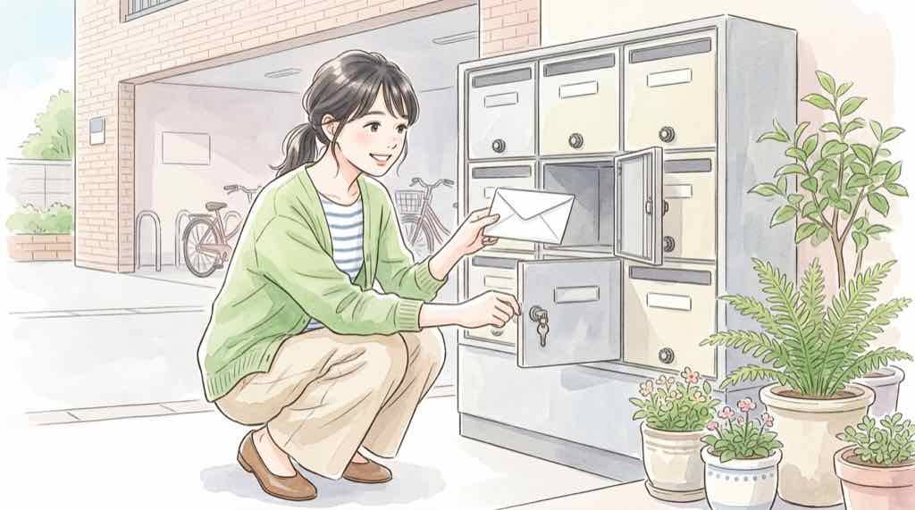 ニッポンレンタカー情報漏洩の対象か登録メールを確認する女性のイラスト