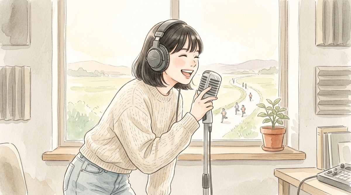 俺たちの箱根駅伝 中継席でマイクを持つアナウンサーたちの様子