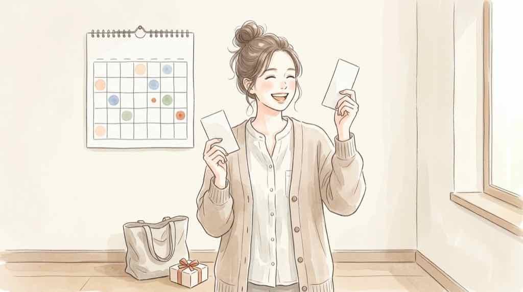 ピューロランド クリスマスのパスポート料金と来場予約をスマートフォンで確認する準備のイメージ