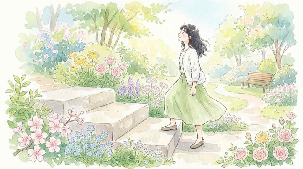 楽天ROOM 売れない原因を3つの段階に分けて考える女性のイラスト