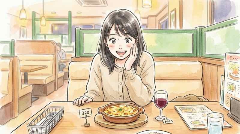 サイゼリヤ値上げ2026の新価格とミラノ風ドリア320円のイメージ