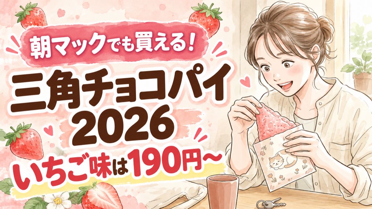 三角チョコパイ2026いつから買えるか楽しみに待つ女性と秋のおやつのイメージ