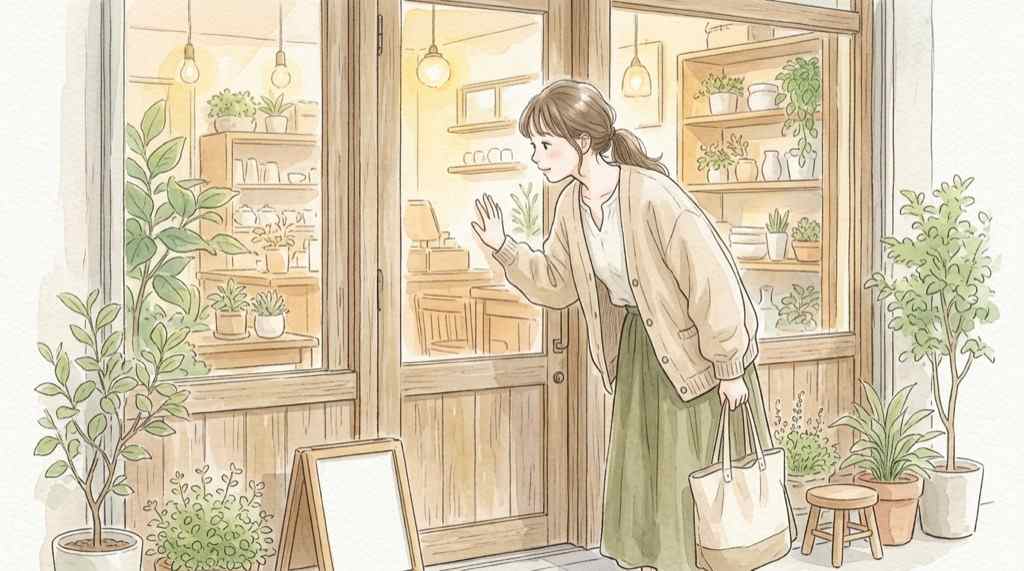 サンリオお出かけもこもこ東京駅は予約なしで入れる?入口へ向かう女性
