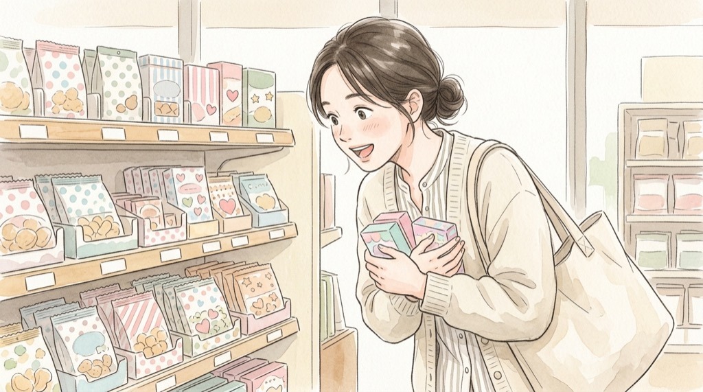 サンリオ ウェファーチョコ7はどこで売ってる？セブンの取扱店舗を探す水彩イメージ