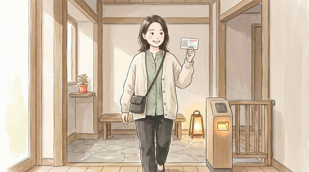 シゴンヌ チケット本人確認と顔写真付き本人確認証のルールを確かめる様子
