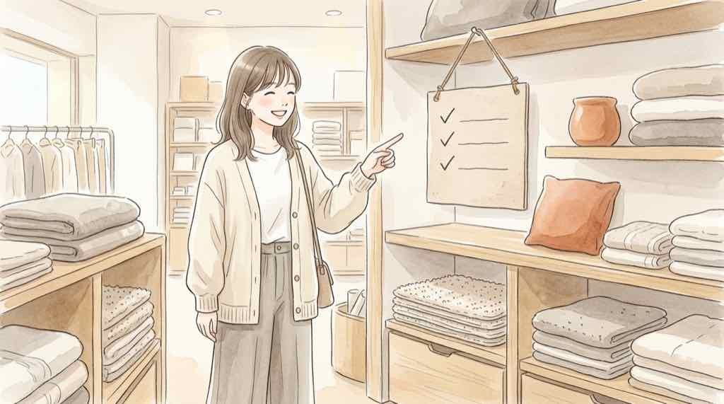 しまむらドラクエが売り切れでも買える理由を整理するイメージ。ファッション売り場と青い抽象背景の水彩イラスト