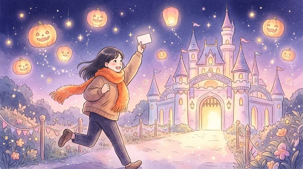 SPOOKY PUMPKIN 2026の当日に備える持ち物と身分証を確認する女性