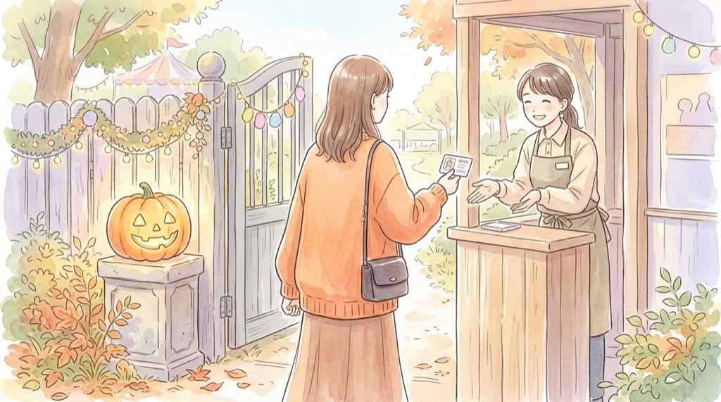 SPOOKY PUMPKIN 当日券なし・年齢確認で身分証を提示する入口の様子
