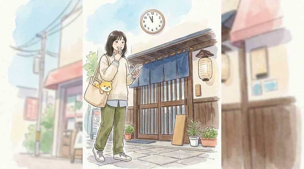 スシロー ポムポムプリン 2026、10月7日スタートのコラボをお祝いする女性のイラスト