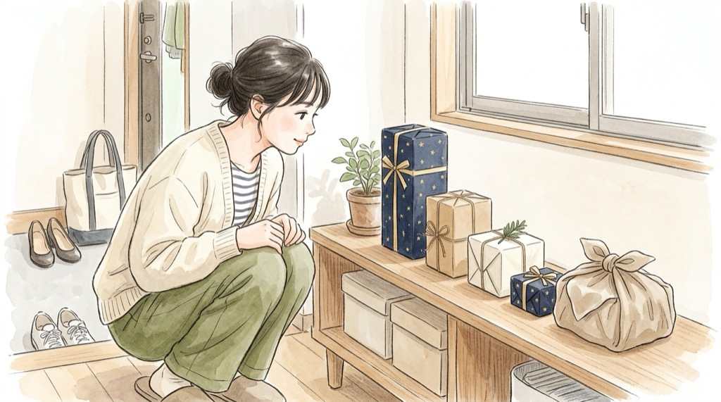 タイトー サンリオ 限定景品5アイテムの種類数を示す水彩の早見イラスト