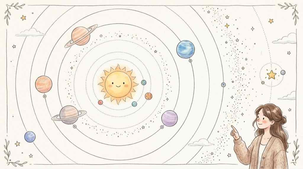 太陽系 外惑星と系外惑星の違いを図解した内惑星・外惑星のイメージ
