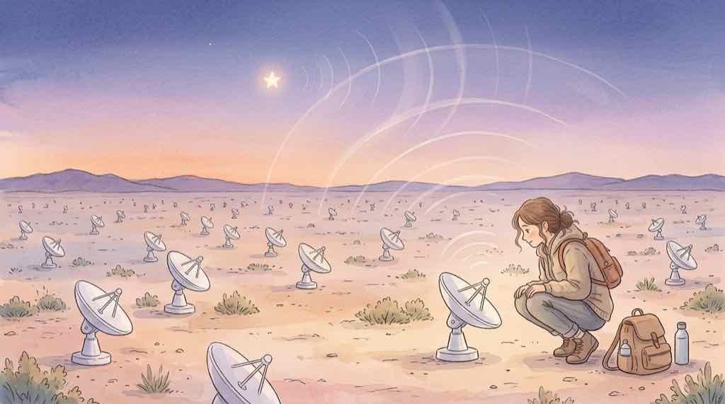 MeerKAT電波望遠鏡アレイが63光年先の惑星の電波と磁場を捉える仕組み