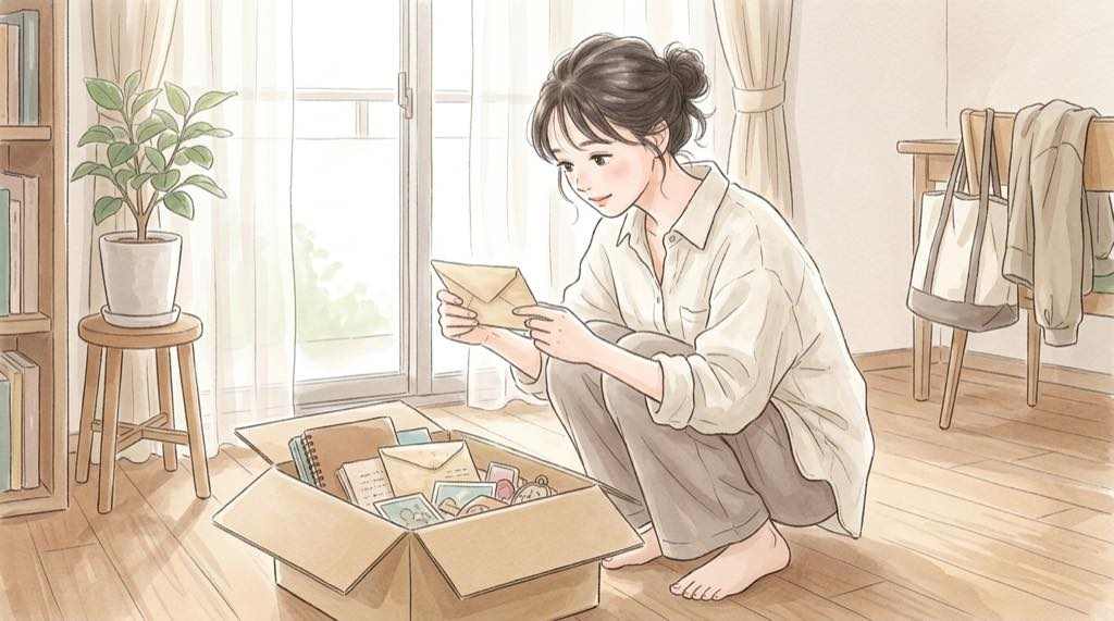 武井壮 遺品の写真 母が残した2枚の切り抜きをイメージした机の上の写真