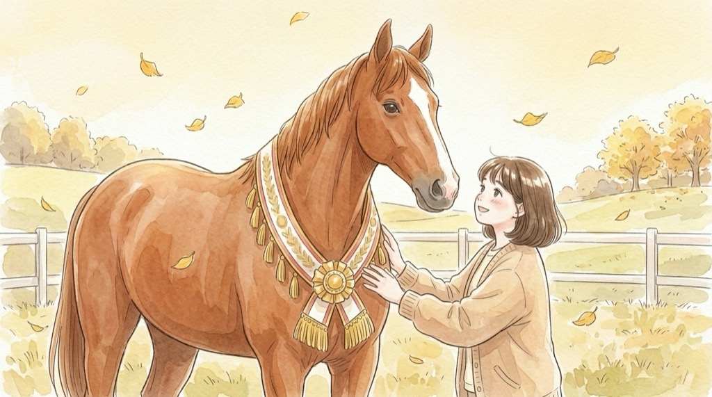 天皇賞秋2026の注目馬を紹介する女性とパドックの馬たち
