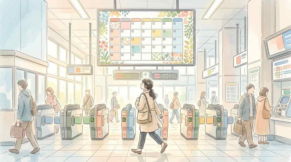 teppayいつから？10月20日開始予定のモバイルSuicaの新コード決済を示す駅のイメージ