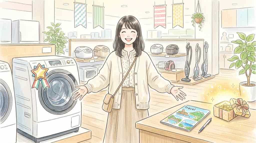 teppayは最大30万円まで使える、高額な買い物を想定した家電やホテルのイメージ