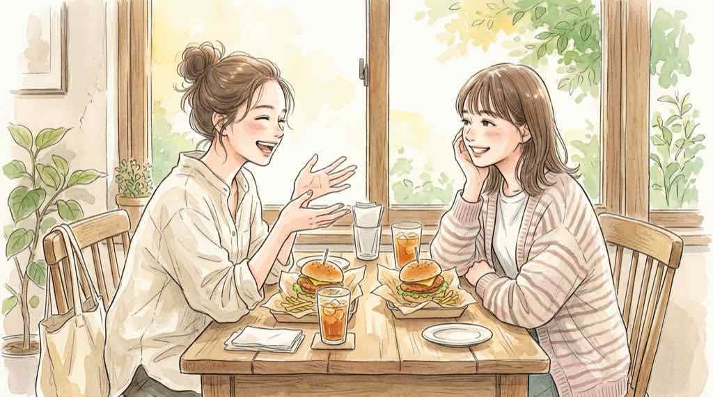 てりやきチキンジューシーマックの口コミを確認する、ソースのかかったチキンバーガー