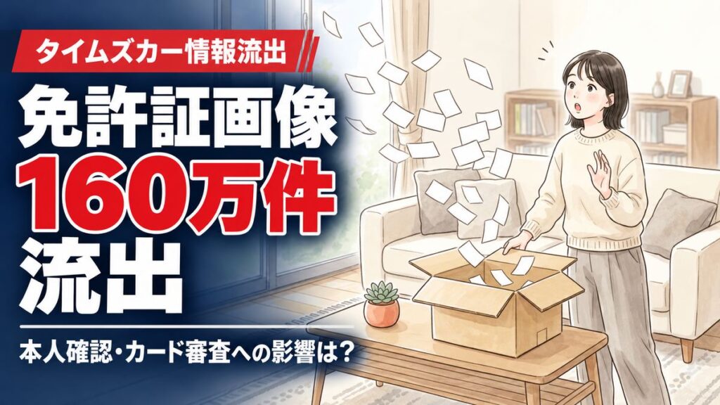 タイムズカー免許証画像の流出で本人確認や暮らしに何が起きるかを考える女性
