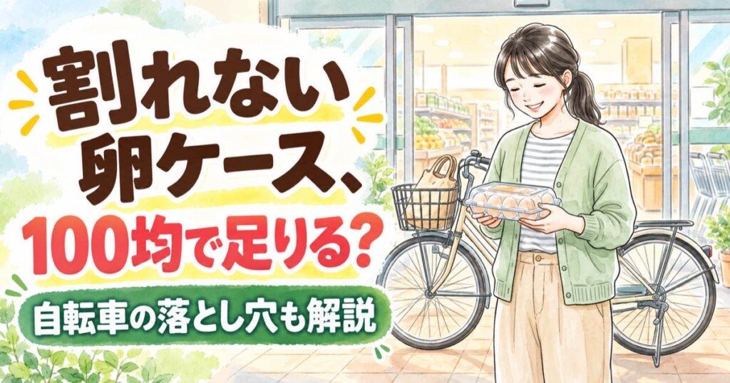割れない卵ケースはどこで売ってる?100均や通販で選べる卵ケースを持つ女性