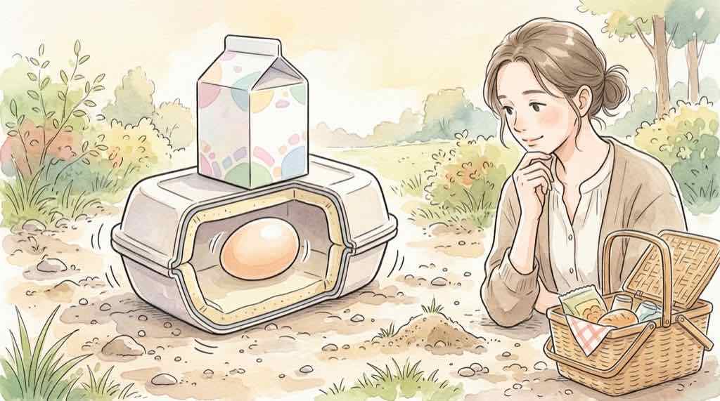 割れない卵ケースの限界。圧力と衝撃・振動の違いを考えるイメージ
